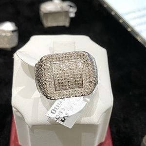 Real diamond men ring Not CZ not moissanite best gift anniversary birthday Sale